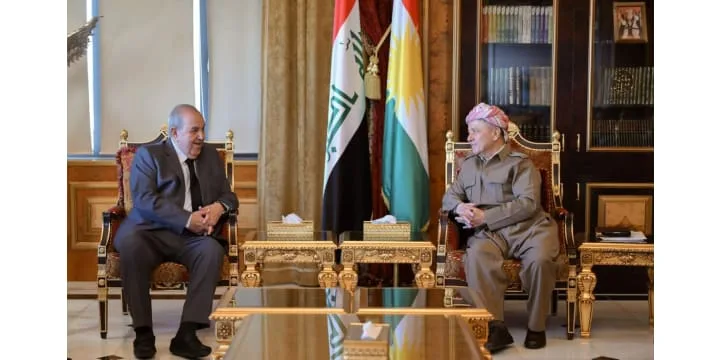 الرئيس بارزاني يستقبل رئيس ائتلاف الوطنية