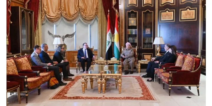 President Barzani Receives a United States Delegation.