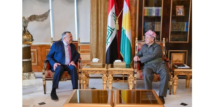 الرئيس بارزاني يستقبل رئيس حزب الحل العراقي