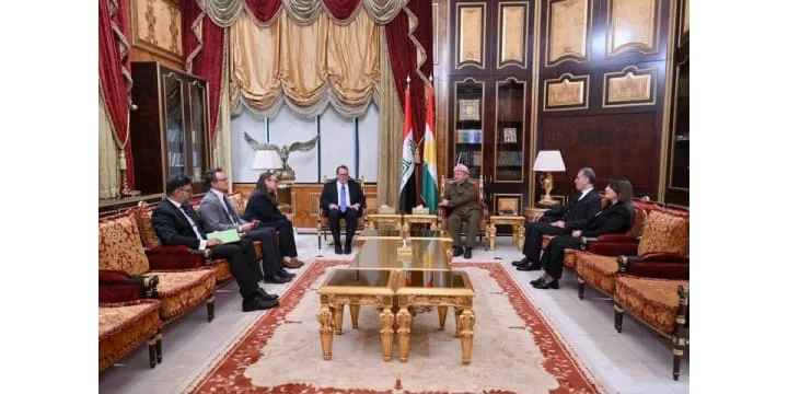 الرئيس بارزانی يستقبل وفداً من السفارة الأمريكية