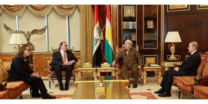 President Barzani Receives the U.S. Chargé d’Affaires to Iraq
