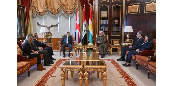 President Barzani Receives the UK Ambassador to Iraq