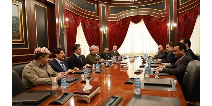 President Barzani Meets with High-Level Delegation from the Coordination Framework