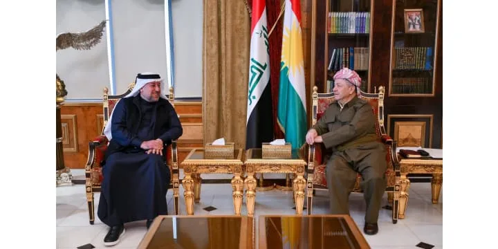 الرئيس بارزاني يستقبل الشيخ خميس الخنجر