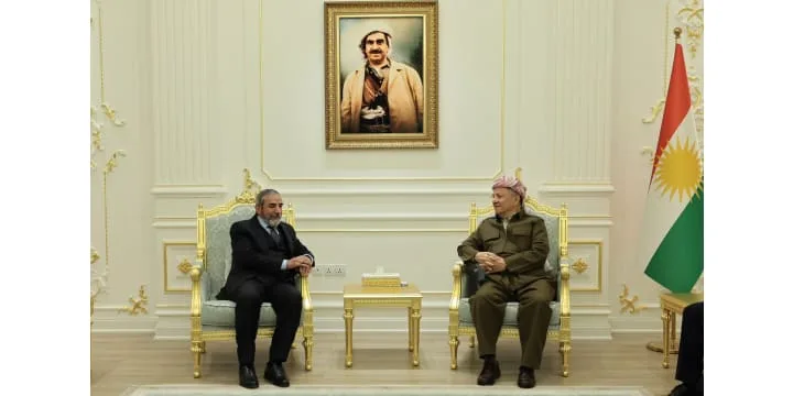 الرئيس بارزاني يستقبل الأمين العام للاتحاد الإسلامي الكوردستاني
