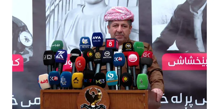 مسرور بارزاني من مجلس عزاء شهداء سوران: دماء البيشمركة لن تذهب سدى وسنمضي على نهج الرئيس بارزاني