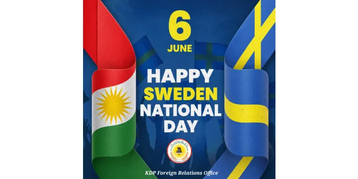 KDP Foreign Relations Office Congratulates Sweden on its National Day