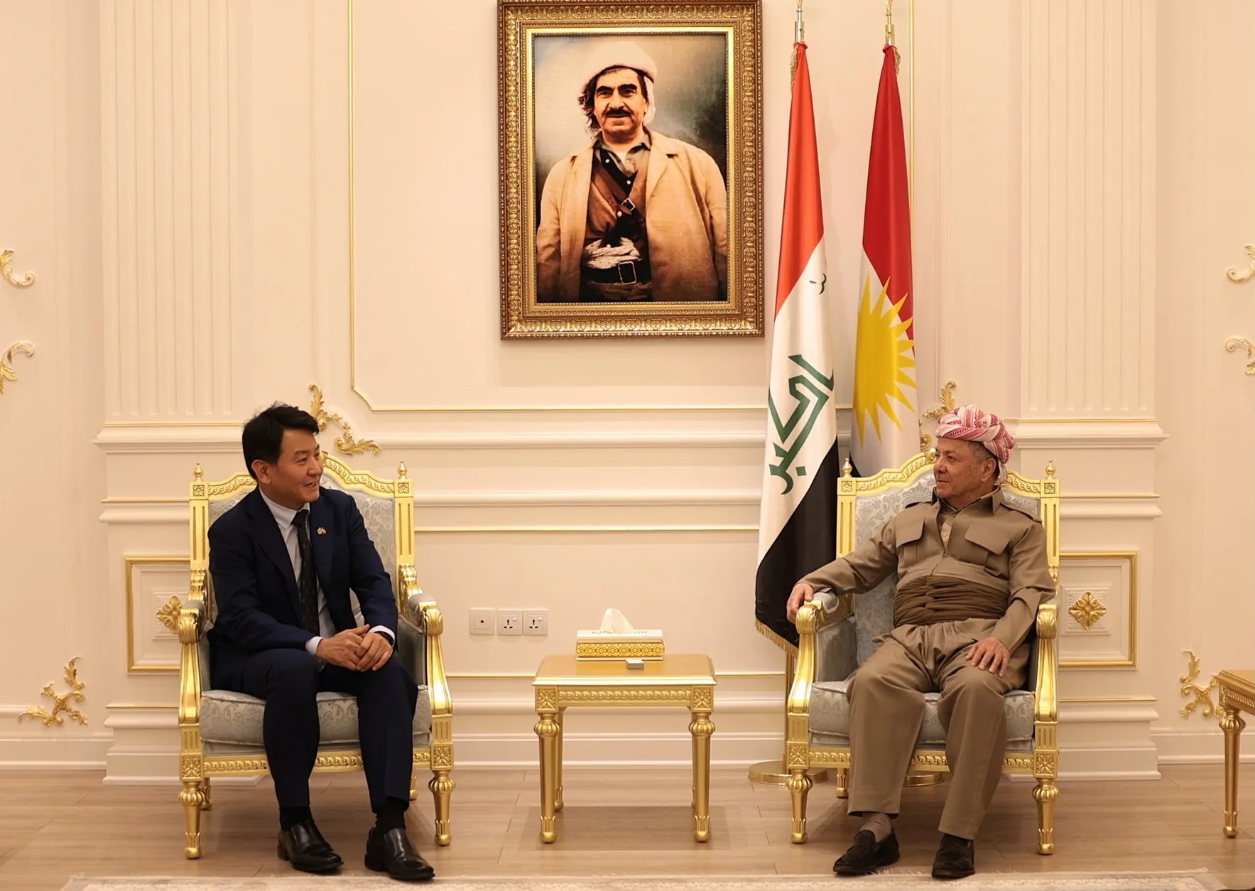 سەرۆک بارزانی پێشوازی لە کونسوڵی گشتیی کۆریای باشوور لە هەولێر دەکات